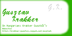 gusztav krakker business card